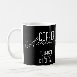 Personalized Coffee Bar Black and White コーヒーマグカップ