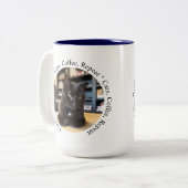 Personalized Coffee Cat Mug ツートーンマグカップ (正面左)