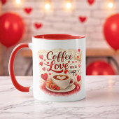 Personalized Coffee Love in a Cup Valentine mug ツートーンマグカップ