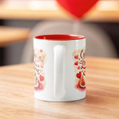 Personalized Coffee Love in a Cup Valentine mug ツートーンマグカップ