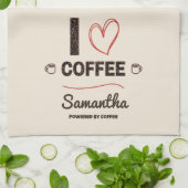 Personalized Coffee Lover Kitchen Decor キッチンタオル (折り畳み)