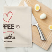 Personalized Coffee Lover Kitchen Decor キッチンタオル (四つ折り)
