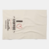 Personalized Coffee Lover Kitchen Decor キッチンタオル (横)