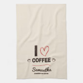 Personalized Coffee Lover Kitchen Decor キッチンタオル (縦)