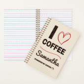 Personalized Coffee Lover Notebook ノートブック (内側)