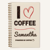 Personalized Coffee Lover Notebook ノートブック (正面)