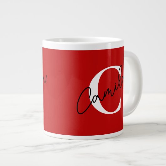 Personalized coffee mug with name ジャンボコーヒーマグカップ (正面右)