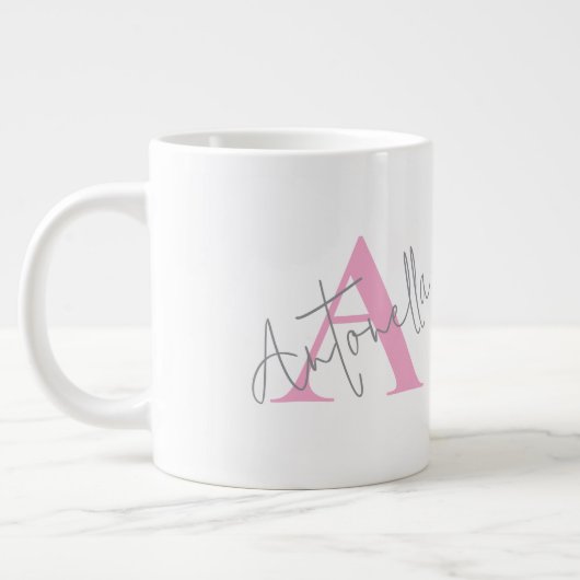 Personalized coffee mug with name ジャンボコーヒーマグカップ (左)