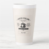 Personalized Coffee Quote Design – Custom Name カフェラテマグ (正面)