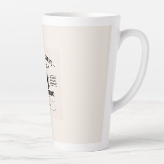 Personalized Coffee Quote Design – Custom Name カフェラテマグ (右)