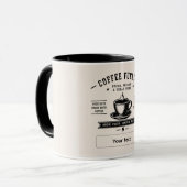 Personalized Coffee Quote Design – Custom Name マグカップ (正面左)