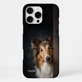 Personalized Collie Dog Portrait iPhone 16 Pro Maxケース