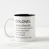 Personalized Colonel Dictionary Definition ツートーンマグカップ (左)