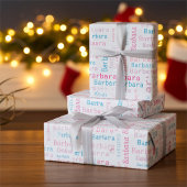 Personalized Colored Name Gift Wrapping Paper ラッピングペーパー