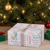 Personalized Colored Name Gift Wrapping Paper ラッピングペーパー