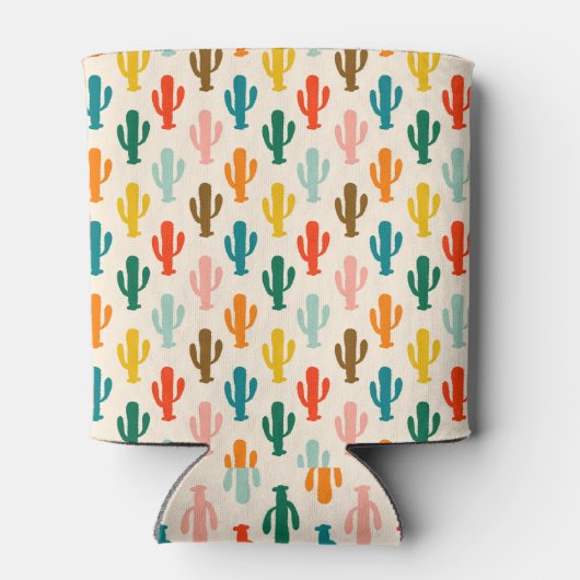 Personalized Colorful Cacti Can Cooler  缶クーラー (裏面)