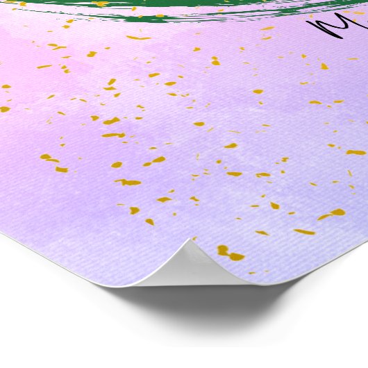 Personalized Colorful Christmas  ポスター (角)