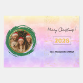 Personalized Colorful Christmas ラッピングペーパーシート (正面2)