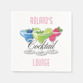 Personalized Colorful Cocktail Napkins スタンダードカクテルナプキン (正面)