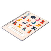 Personalized Colorful Cute Dogs Notebook ノートブック (左側)