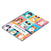 Personalized Colorful Cute Dogs Notebook ノートブック (左側)