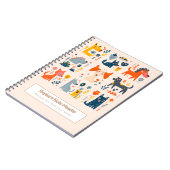 Personalized Colorful Cute Dogs Notebook ノートブック (左側)