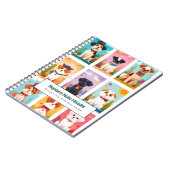 Personalized Colorful Cute Dogs Notebook ノートブック (左側)