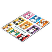 Personalized Colorful Cute Dogs Notebook ノートブック (左側)