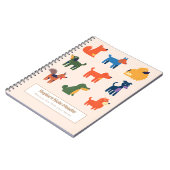 Personalized Colorful Cute Dogs Notebook ノートブック (左側)