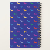 Personalized Colorful Dachshund Pattern Small ノートブック (裏面)