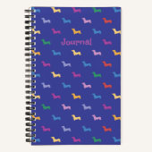 Personalized Colorful Dachshund Pattern Small ノートブック (正面)