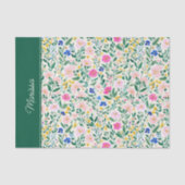 Personalized Colorful Floral 薄葉紙 (正面)