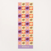 Personalized Colorful Floral Pink Purple Custom  ヨガマット (正面)