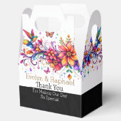 Personalized Colorful Flower Artwork フェイバーボックス (オープン)