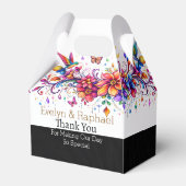Personalized Colorful Flower Artwork フェイバーボックス (正面サイド)