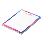 Personalized Colorful Geometric Border ノートパッド (回転)