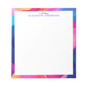 Personalized Colorful Geometric Border ノートパッド (正面)