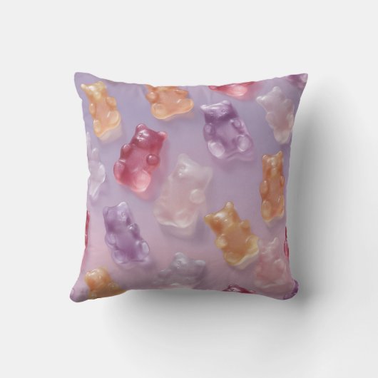 Personalized Colorful Gummy Bear Pattern クッション (裏面)