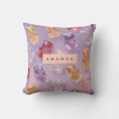 Personalized Colorful Gummy Bear Pattern クッション (正面)