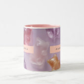 Personalized Colorful Gummy Bear Pattern ツートーンマグカップ (中央)