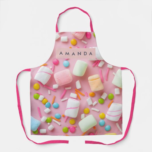 Personalized Colorful Marshmallow Sprinkle エプロン (正面)