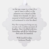 Personalized Colorful Merry Christmas オーナメントカード (裏面)