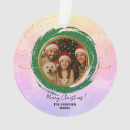 Personalized Colorful Merry Christmas オーナメント