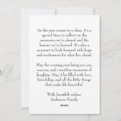 Personalized Colorful Merry Christmas シーズンカード (裏面)