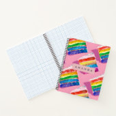 Personalized Colorful Rainbow Cake Slice ノートブック (内部)