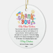 Personalized Colorful Teacher Appreciation Gift セラミックオーナメント (左)