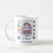 Personalized Colorful Virgo Zodiac Astrology コーヒーマグカップ (左)