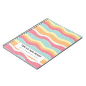 Personalized Colorful Wave Patterned ノートブック (左側)