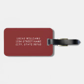 Personalized Comic Knight Kids Travel Luggage Tag ラゲッジタグ (裏面横)