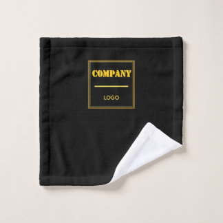 Personalized Company Black Modern Custom Business ウォッシュタオル